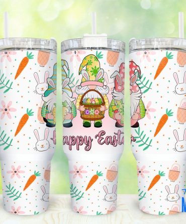 Easter Gnomes Custom Stanley Quencher 40Oz Stainless Steel Tumbler With Handle