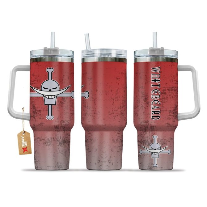 Edward Newgate Whitebeard One Piece Anime Custom Stanley Quencher 40Oz Stainless Steel Tumbler With Handle