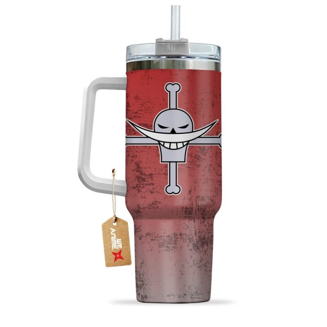 Edward Newgate Whitebeard One Piece Anime Custom Stanley Quencher 40Oz Stainless Steel Tumbler With Handle - Image 4