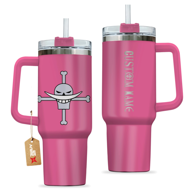 Edward Newgate Whitebeard One Piece Anime Custom Stanley Quencher 40Oz Stainless Steel Tumbler With Handle - Image 2