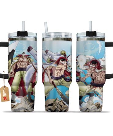 Edward Newgate Whitebeard One Piece Anime Custom Stanley Quencher 40Oz Stainless Steel Tumbler With Handle