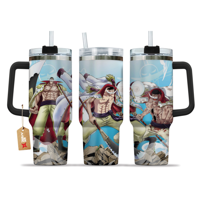 Edward Newgate Whitebeard One Piece Anime Custom Stanley Quencher 40Oz Stainless Steel Tumbler With Handle