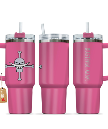 Edward Newgate Whitebeard One Piece Anime Custom Stanley Quencher 40Oz Stainless Steel Tumbler With Handle