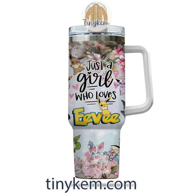 Eevee Custom Stanley Quencher 40Oz Stainless Steel Tumbler With Handle - Image 2