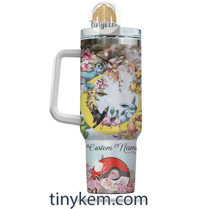 Eevee Custom Stanley Quencher 40Oz Stainless Steel Tumbler With Handle - Image 3