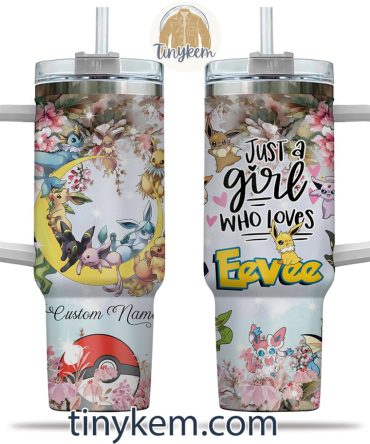 Eevee Custom Stanley Quencher 40Oz Stainless Steel Tumbler With Handle