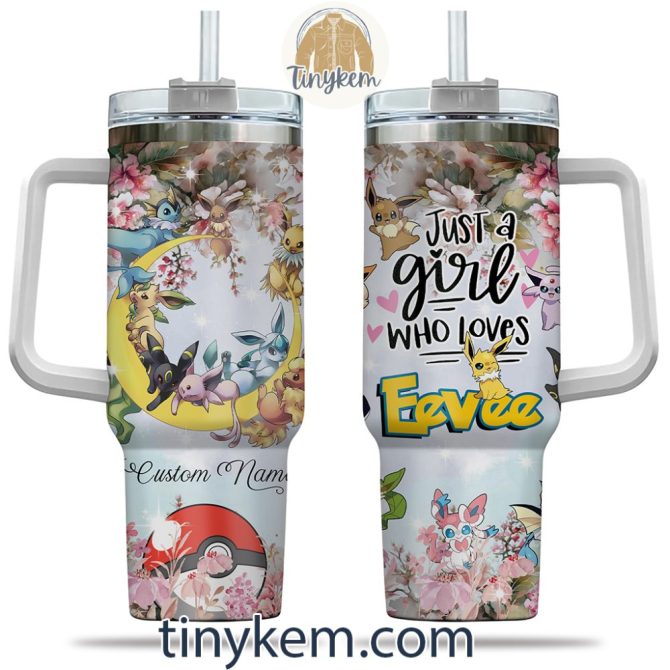 Eevee Custom Stanley Quencher 40Oz Stainless Steel Tumbler With Handle