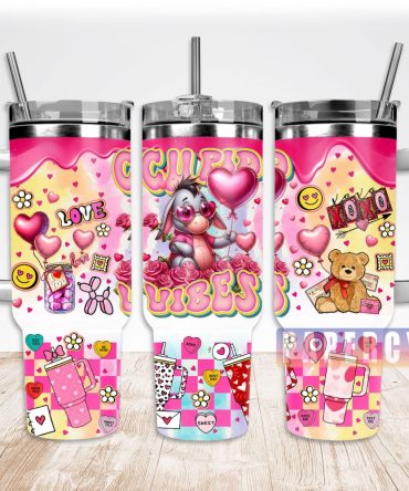 Eeyore Winnie The Pooh Custom Stanley Quencher 40Oz Stainless Steel Tumbler With Handle