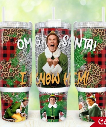 Elf Christmas Movies Custom Stanley Quencher 40Oz Stainless Steel Tumbler With Handle