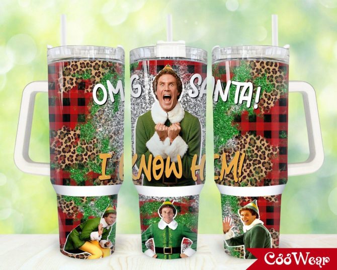 Elf Christmas Movies Custom Stanley Quencher 40Oz Stainless Steel Tumbler With Handle