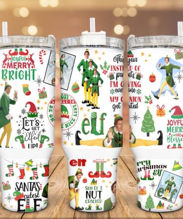 Elf Christmas Movies Custom Stanley Quencher 40Oz Stainless Steel Tumbler With Handle