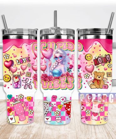Elsa Frozen Custom Stanley Quencher 40Oz Stainless Steel Tumbler With Handle