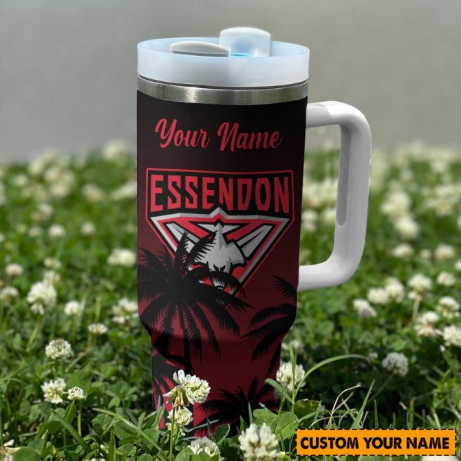 Essendon Bombers Afl Custom Stanley Quencher 40Oz Stainless Steel Tumbler With Handle - Image 2