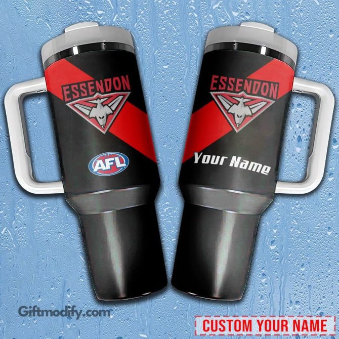 Essendon Bombers Afl Custom Stanley Quencher 40Oz Stainless Steel Tumbler With Handle - Image 3