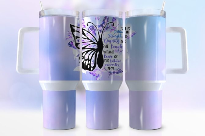 Faith Bible Verse Custom Stanley Quencher 40Oz Stainless Steel Tumbler With Handle