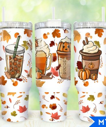 Fall Coffee Cups Custom Stanley Quencher 40Oz Stainless Steel Tumbler With Handle