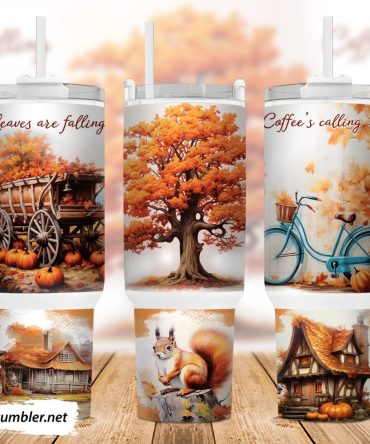 Fall Vibes Custom Stanley Quencher 40Oz Stainless Steel Tumbler With Handle