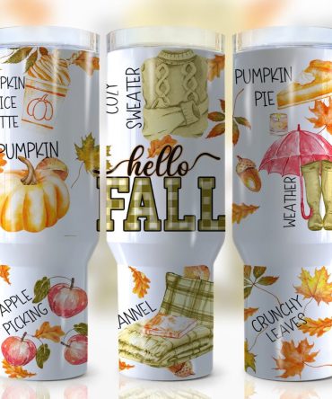 Fall Vibes Custom Stanley Quencher 40Oz Stainless Steel Tumbler With Handle