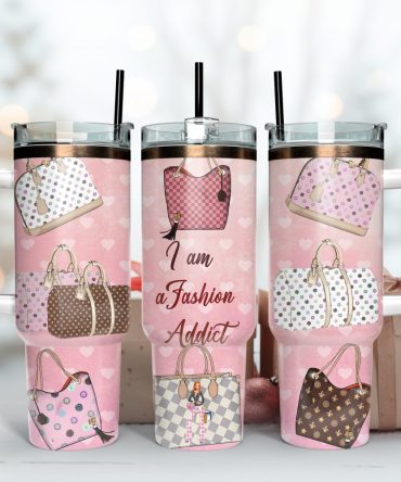 Fashion Addict Custom Stanley Quencher 40Oz Stainless Steel Tumbler With Handle