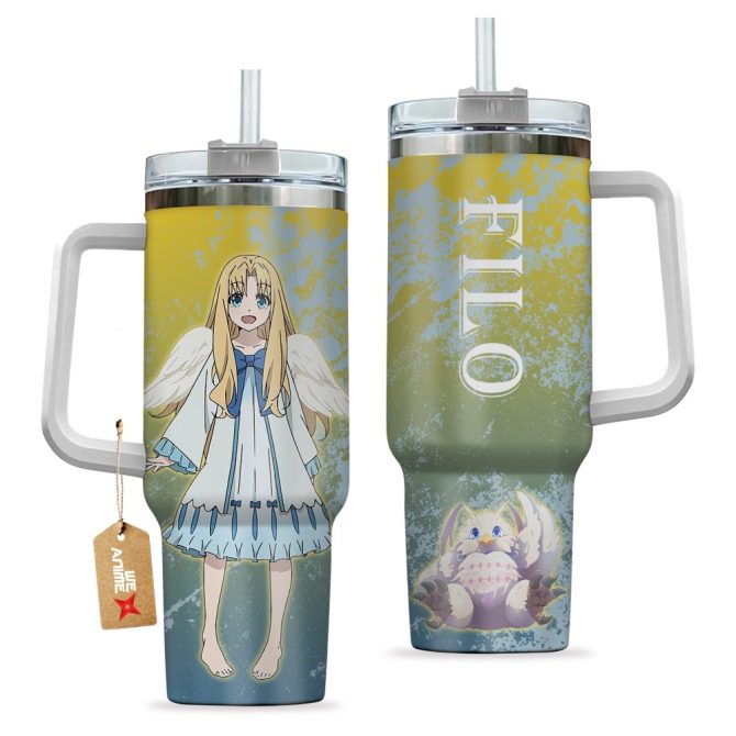 Filo The Rising Of The Shield Hero Anime Custom Stanley Quencher 40Oz Stainless Steel Tumbler With Handle - Image 2