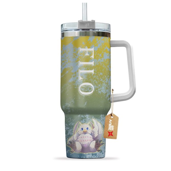 Filo The Rising Of The Shield Hero Anime Custom Stanley Quencher 40Oz Stainless Steel Tumbler With Handle - Image 3