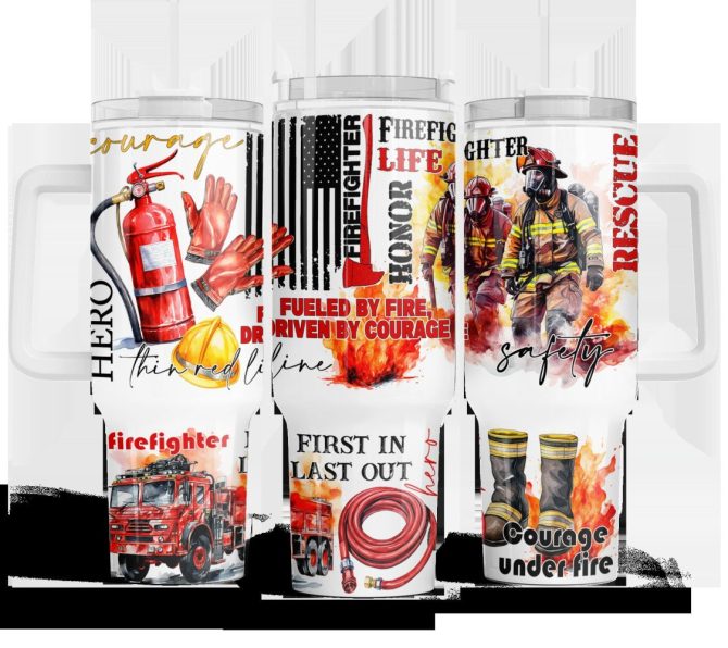 Firefighter Appreciations Custom Stanley Quencher 40Oz Stainless Steel Tumbler With Handle