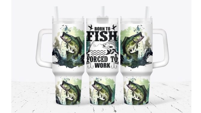 Fish Custom Stanley Quencher 40Oz Stainless Steel Tumbler With Handle
