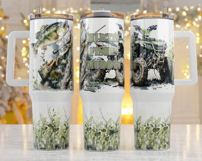 Fishs Custom Stanley Quencher 40Oz Stainless Steel Tumbler With Handle