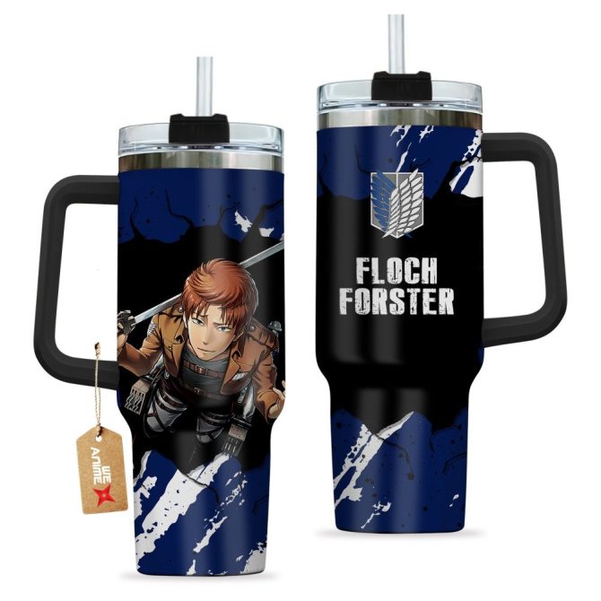Floch Forster Attack On Titan Anime Custom Stanley Quencher 40Oz Stainless Steel Tumbler With Handle