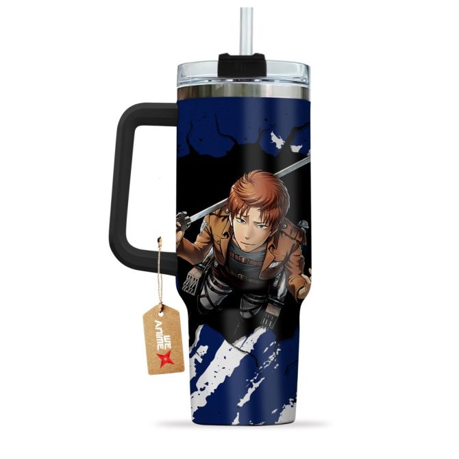 Floch Forster Attack On Titan Anime Custom Stanley Quencher 40Oz Stainless Steel Tumbler With Handle - Image 3