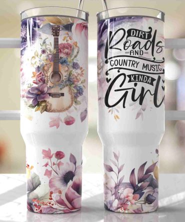Floral Custom Stanley Quencher 40Oz Stainless Steel Tumbler With Handle