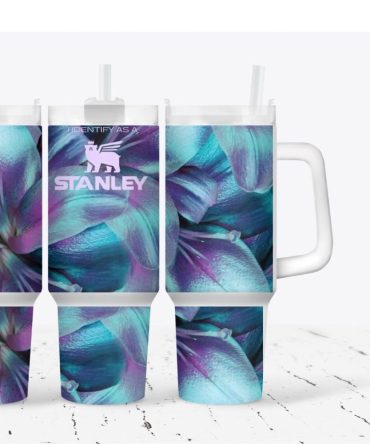 Floral Custom Stanley Quencher 40Oz Stainless Steel Tumbler With Handle
