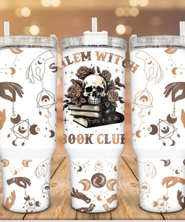 Floral Skulls Custom Stanley Quencher 40Oz Stainless Steel Tumbler With Handle