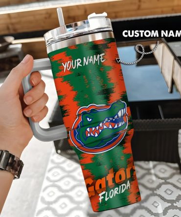 Florida Gators Ncaa Custom Stanley Quencher 40Oz Stainless Steel Tumbler With Handle