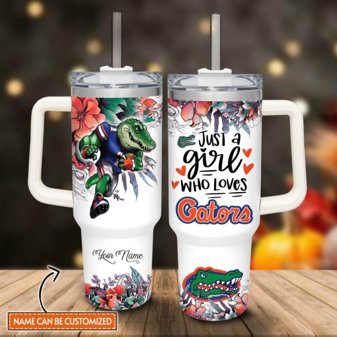 Florida Gators Ncaa Custom Stanley Quencher 40Oz Stainless Steel Tumbler With Handle