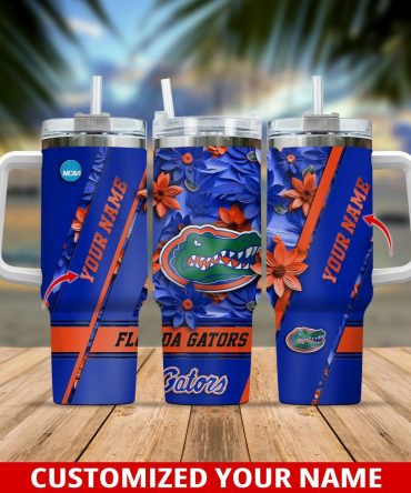 Florida Gators Ncaa Custom Stanley Quencher 40Oz Stainless Steel Tumbler With Handle