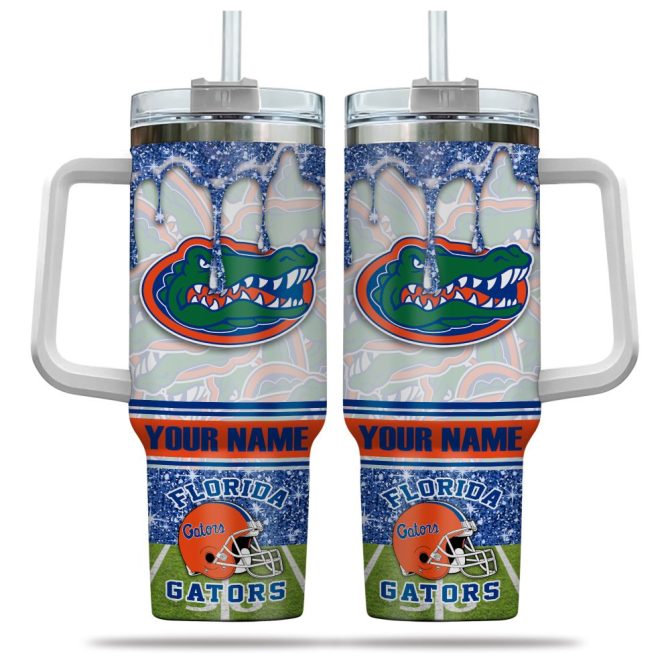 Florida Gators Ncaa Glitter Custom Stanley Quencher 40Oz Stainless Steel Tumbler With Handle - Image 5