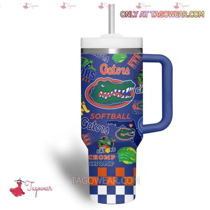 Florida Gators Softball Ncaa Custom Stanley Quencher 40Oz Stainless Steel - Image 4