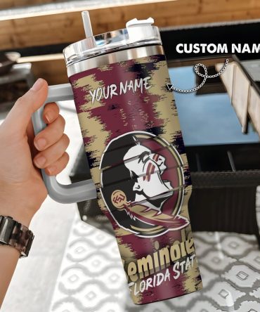 Florida State Seminoles Ncaa Custom Stanley Quencher 40Oz Stainless Steel Tumbler With Handle