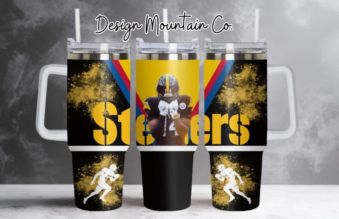 Football Pittsburgh Steelers Nfl Custom Stanley Quencher 40Oz Stainless Steel Tumbler With Handle