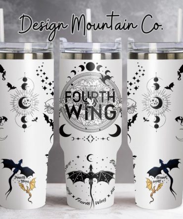 Fourth Wing Transparent Custom Stanley Quencher 40Oz Stainless Steel Tumbler With Handle