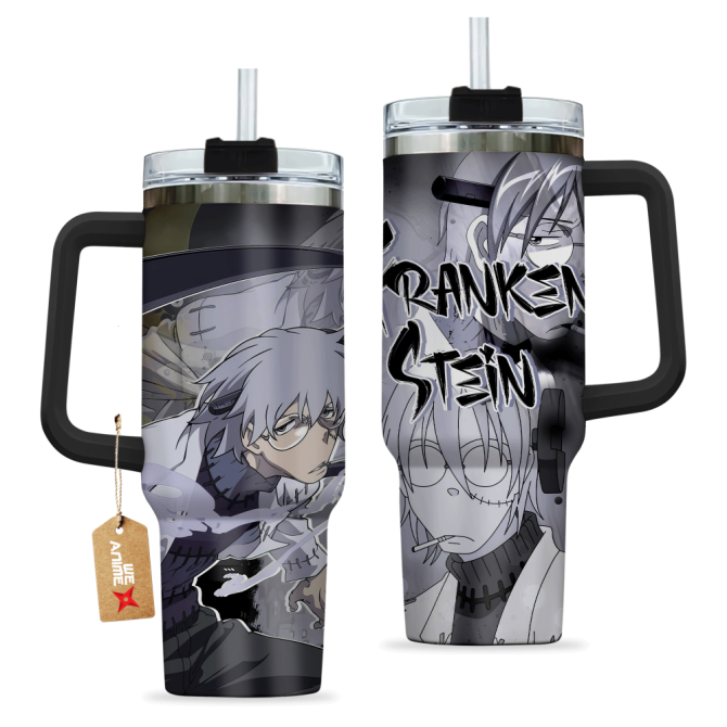Franken Stein Soul Eater Anime Custom Stanley Quencher 40Oz Stainless Steel Tumbler With Handle - Image 2