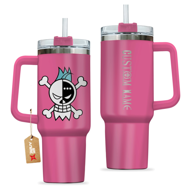Franky One Piece Anime Custom Stanley Quencher 40Oz Stainless Steel Tumbler With Handle - Image 2