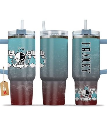 Franky One Piece Anime Custom Stanley Quencher 40Oz Stainless Steel Tumbler With Handle