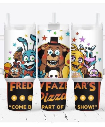 Five Nights At Freddy #8217;S Games Custom Stanley Quencher 40Oz Stainless Steel Tumbler With Handle
