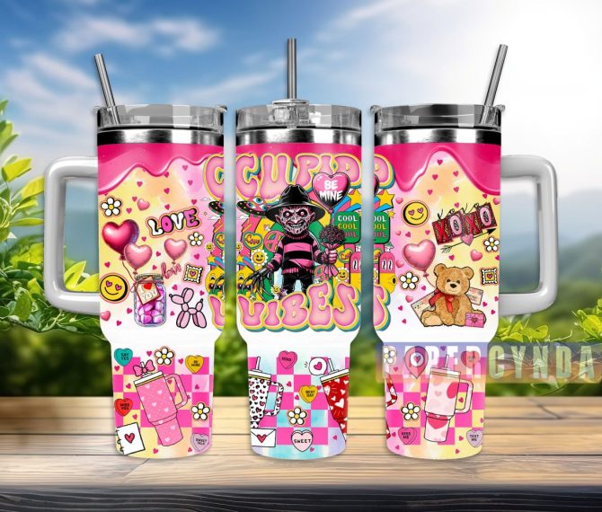 Freddy Krueger Custom Stanley Quencher 40Oz Stainless Steel Tumbler With Handle