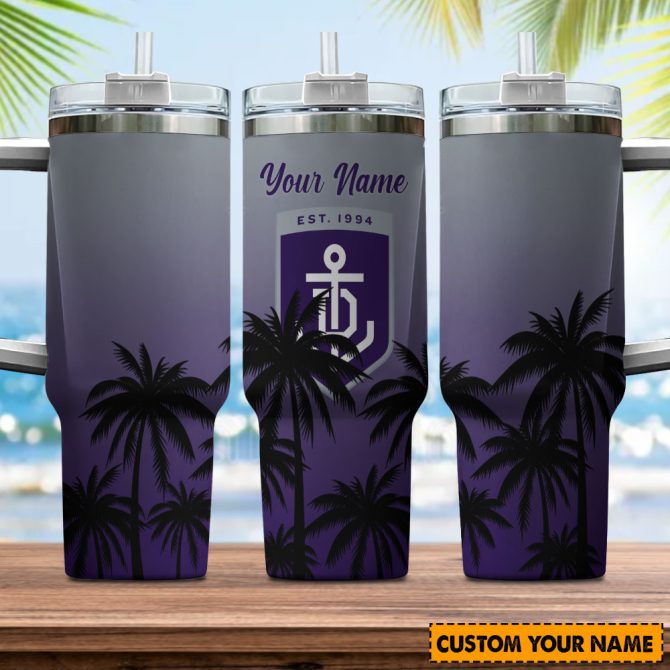 Fremantle Dockers Afl Custom Stanley Quencher 40Oz Stainless Steel Tumbler With Handle - Image 4
