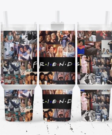 Friends Collage Movies Custom Stanley Quencher 40Oz Stainless Steel Tumbler With Handle