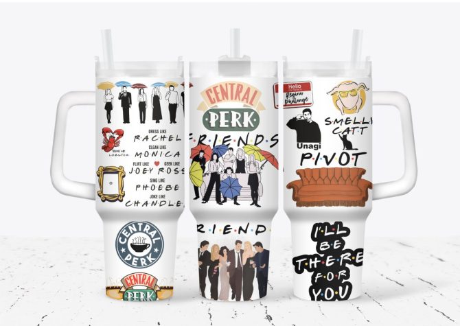 Friends Custom Stanley Quencher 40Oz Stainless Steel Tumbler With Handle