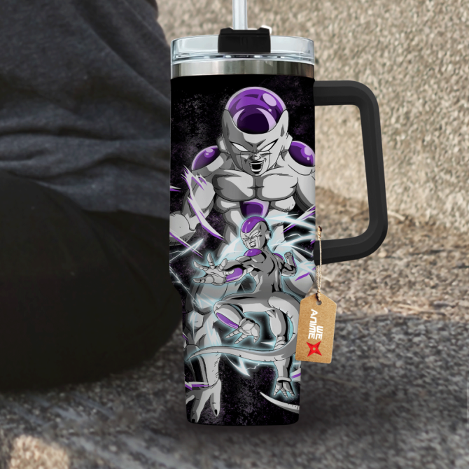 Frieza Dragon Ball Anime Custom Stanley Quencher 40Oz Stainless Steel Tumbler With Handle - Image 4